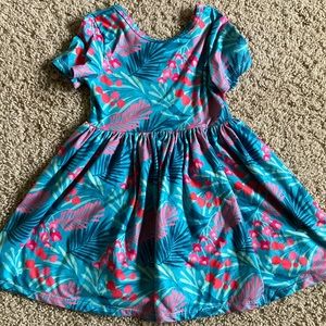 4T Mila & Rose Blue Flower Short Sleeve Twirl Dress